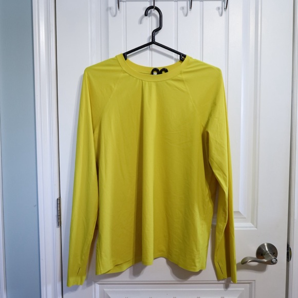 Lululemon Sun Shelter Long Sleeve Rash Guard in Soleil (Yellow) Womens Medium - Picture 2 of 10